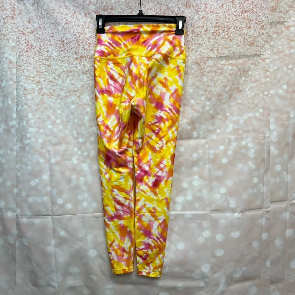 NEW Carbon38 Printed High Rise 7/8 Legging In Multi Tie Dye - Picture 3 of 11